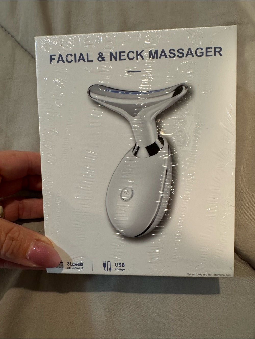 Facial & Neck Massager - White Portable USB Rechargeable